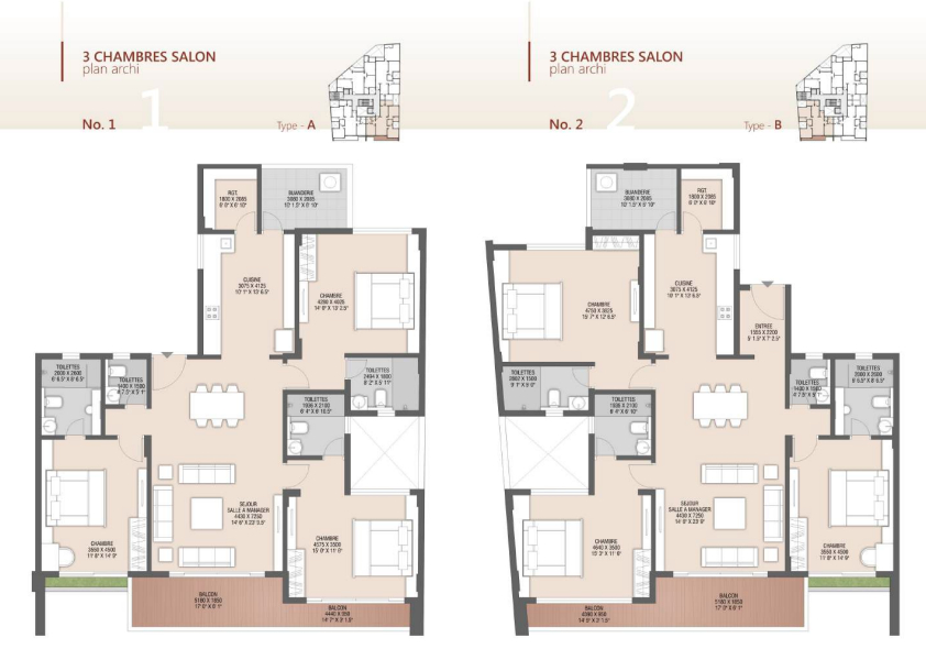 2 plans de maisons